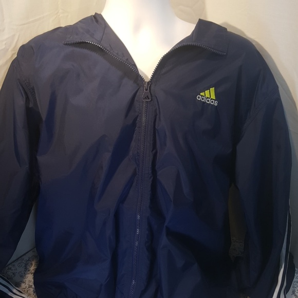 adidas Other - Vintage Classic Adidas 3 Stripe Windbreaker